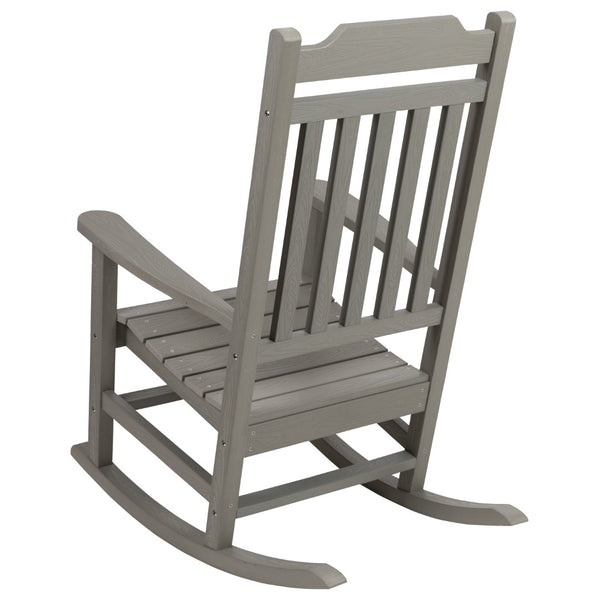 English Elm - Set of 2 All-Weather Rocking Chair in Faux Wood