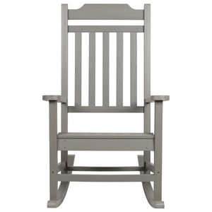 English Elm - Set of 2 All-Weather Rocking Chair in Faux Wood
