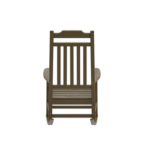 English Elm - Set of 2 All-Weather Rocking Chair in Faux Wood
