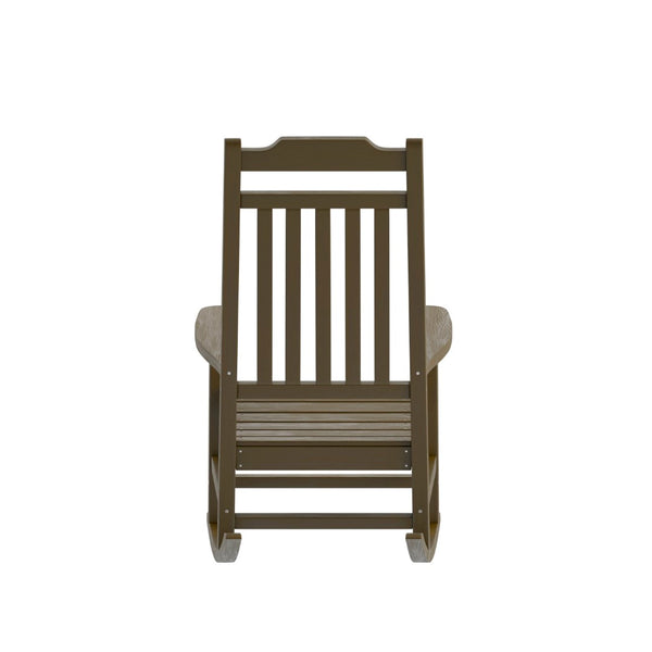 English Elm - Set of 2 All-Weather Rocking Chair in Faux Wood