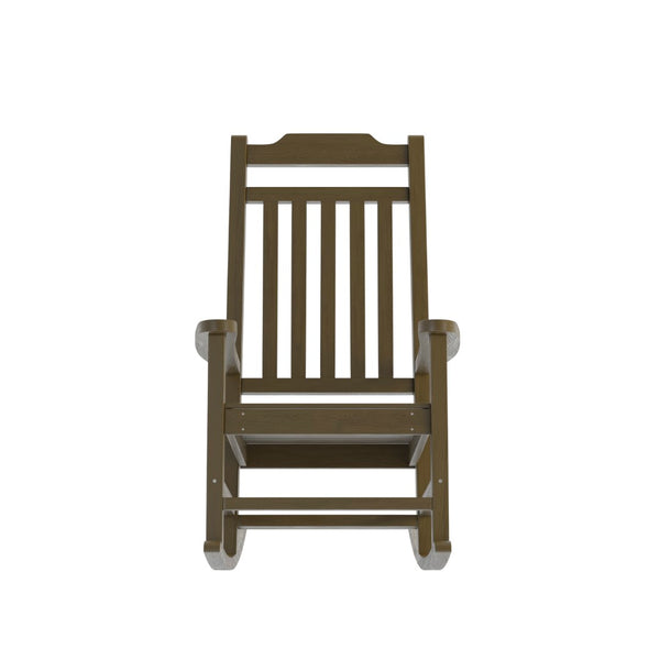 English Elm - Set of 2 All-Weather Rocking Chair in Faux Wood