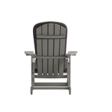 English Elm Commercial Grade - Set of 2 All-Weather Poly Resin Wood Adirondack Rocking Chairs in with Cushions for Deck, Porch, and Patio