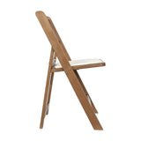 English Elm Commercial Grade 2 Pack Commercial Indoor/Outdoor Lightweight Wood Look Resin Folding Event Chair