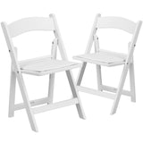 Commercial Grade Kids Folding Chairs with Padded Seats | - Set of 2 Resin Folding Chair with Vinyl Padded Seat for Kids