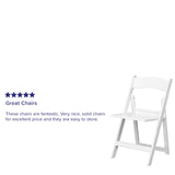 English Elm Commercial Grade 2 Pack Series 800 lb. Capacity Resin Folding Chair with Slatted Seat