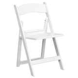 English Elm Commercial Grade 2 Pack Series 800 lb. Capacity Resin Folding Chair with Slatted Seat