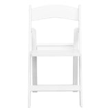 English Elm Commercial Grade 2 Pack Series 800 lb. Capacity Resin Folding Chair with Slatted Seat