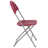 English Elm Commercial Grade 2 Pack Series 650 lb. Capacity Plastic Fan Back Folding Chair