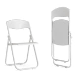 English Elm Commercial Grade 2 Pack Series 500 lb. Capacity Heavy Duty Plastic Folding Chair with Built-in Ganging Brackets