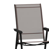 English Elm Commercial Grade Outdoor Folding Patio Sling Chair