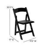 English Elm Commercial Grade 2 Pack Series Wood Folding Chair with Vinyl Padded Seat