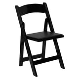 English Elm Commercial Grade 2 Pack Series Wood Folding Chair with Vinyl Padded Seat