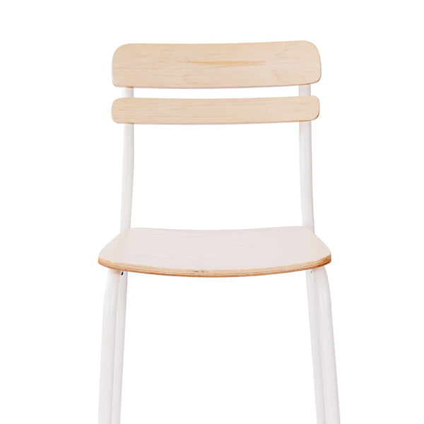 English Elm Commercial Grade 2 Pack Commercial Grade Solid Wood Bar Stools with Metal Frames and Finish