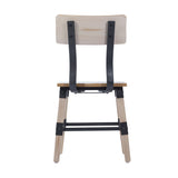 English Elm Commercial Grade 2 Pack Commercial Grade Rustic Industrial Wood Dining Chair