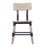 English Elm Commercial Grade 2 Pack Commercial Grade Rustic Industrial Wood Dining Chair