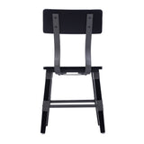 English Elm Commercial Grade 2 Pack Commercial Grade Rustic Industrial Wood Dining Chair