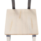 English Elm Commercial Grade 2 Pack Commercial Grade Rustic Industrial Wood Dining Barstool