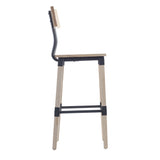 English Elm Commercial Grade 2 Pack Commercial Grade Rustic Industrial Wood Dining Barstool