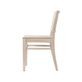 English Elm Commercial Grade 2 Pack Commercial Grade Solid Wood Dining Chairs with Curved Backrests and Finish