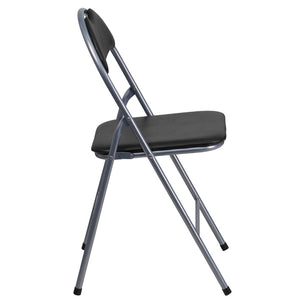 English Elm Commercial Grade 2 Pack Series Vinyl Metal Folding Chair with Carrying Handle