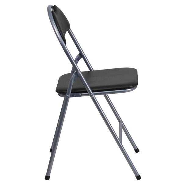 English Elm Commercial Grade 2 Pack Series Vinyl Metal Folding Chair with Carrying Handle