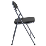 English Elm Commercial Grade 2 Pack Series Vinyl Metal Folding Chair with Carrying Handle