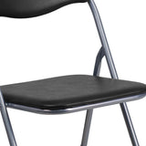 English Elm Commercial Grade 2 Pack Series Vinyl Metal Folding Chair with Carrying Handle