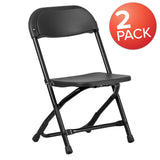 English Elm Commercial Grade 2 Pack Kids Plastic Folding Chair