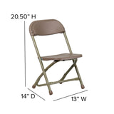 English Elm Commercial Grade 2 Pk. Kids Plastic Folding Chair