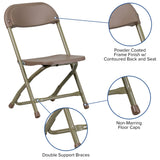 English Elm Commercial Grade 2 Pk. Kids Plastic Folding Chair