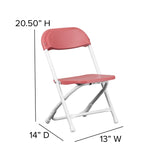 English Elm Commercial Grade 2 Pack Kids Plastic Folding Chair