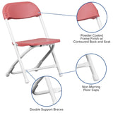 English Elm Commercial Grade 2 Pack Kids Plastic Folding Chair