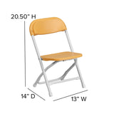 English Elm Commercial Grade 2 Pk. Kids Plastic Folding Chair