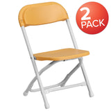 English Elm Commercial Grade 2 Pk. Kids Plastic Folding Chair