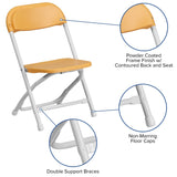 English Elm Commercial Grade 2 Pk. Kids Plastic Folding Chair