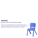 English Elm Commercial Grade 2 Pack Plastic Stackable School Chair with 12" Seat Height