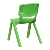 English Elm Commercial Grade 2 Pack Plastic Stackable School Chair with 12" Seat Height