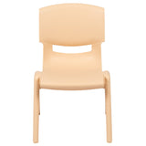 English Elm Commercial Grade 2 Pack Plastic Stackable School Chair with 12" Seat Height