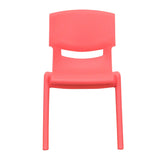 English Elm Commercial Grade 2 Pack Plastic Stackable School Chair with 12" Seat Height