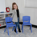 English Elm Commercial Grade 2 Pack Plastic Stackable School Chair with 10.5'' Seat Height