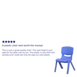 English Elm Commercial Grade 2 Pack Plastic Stackable School Chair with 10.5'' Seat Height