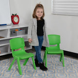 English Elm Commercial Grade 2 Pack Plastic Stackable School Chair with 10.5'' Seat Height