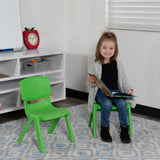 English Elm Commercial Grade 2 Pack Plastic Stackable School Chair with 10.5'' Seat Height