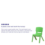 English Elm Commercial Grade 2 Pack Plastic Stackable School Chair with 10.5'' Seat Height