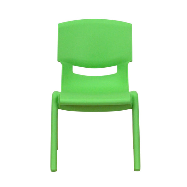 English Elm Commercial Grade 2 Pack Plastic Stackable School Chair with 10.5'' Seat Height