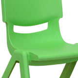 English Elm Commercial Grade 2 Pack Plastic Stackable School Chair with 10.5'' Seat Height