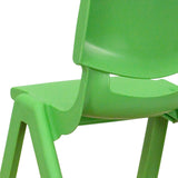 English Elm Commercial Grade 2 Pack Plastic Stackable School Chair with 10.5'' Seat Height