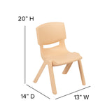 English Elm Commercial Grade 2 Pack Plastic Stackable School Chair with 10.5" Seat Height