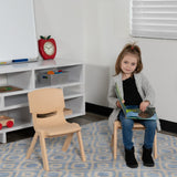 English Elm Commercial Grade 2 Pack Plastic Stackable School Chair with 10.5" Seat Height