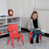 English Elm Commercial Grade 2 Pack Plastic Stackable School Chair with 10.5'' Seat Height